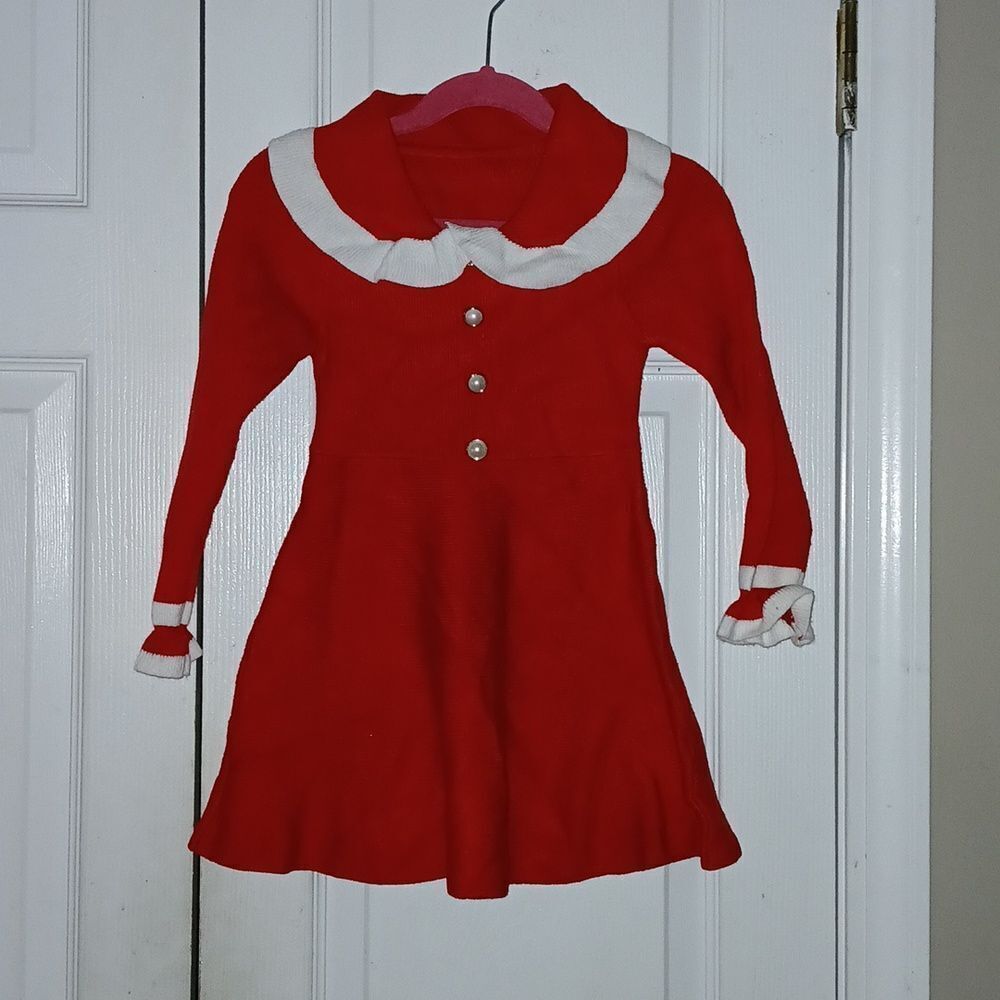 Holiday Christmas Valentine long sleeve sweater dress Sz 110    SZ 4-5 US NWOT